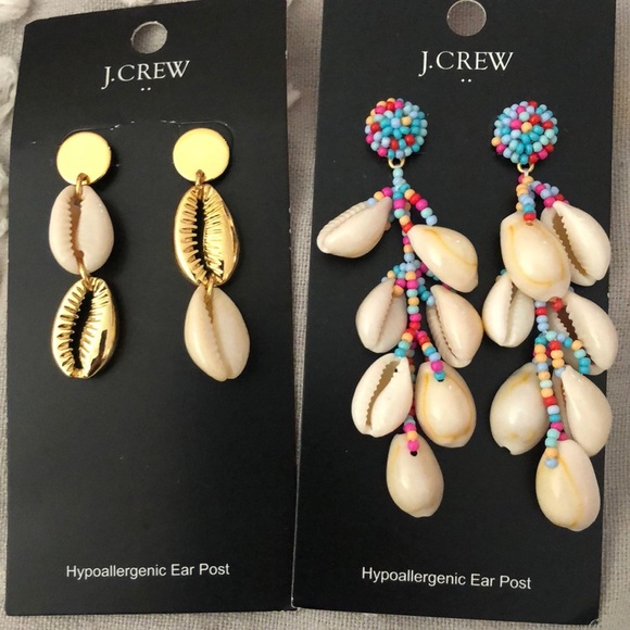 J. Crew Jewelry - New J Crew Shell Earrings Pierced